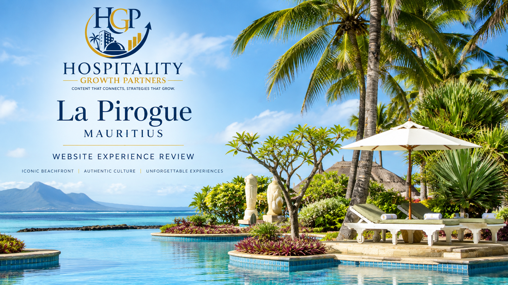 La Pirogue Mauritius beachfront resort and thatched bungalows — HGP Website Experience Review